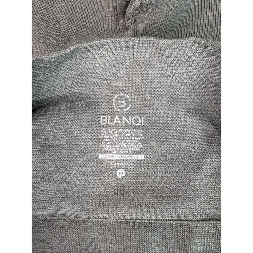 Blanqi Maternity Leggings, Medium, Grey, Stretch Leggings, Striped Legs - Picture 2 of 9